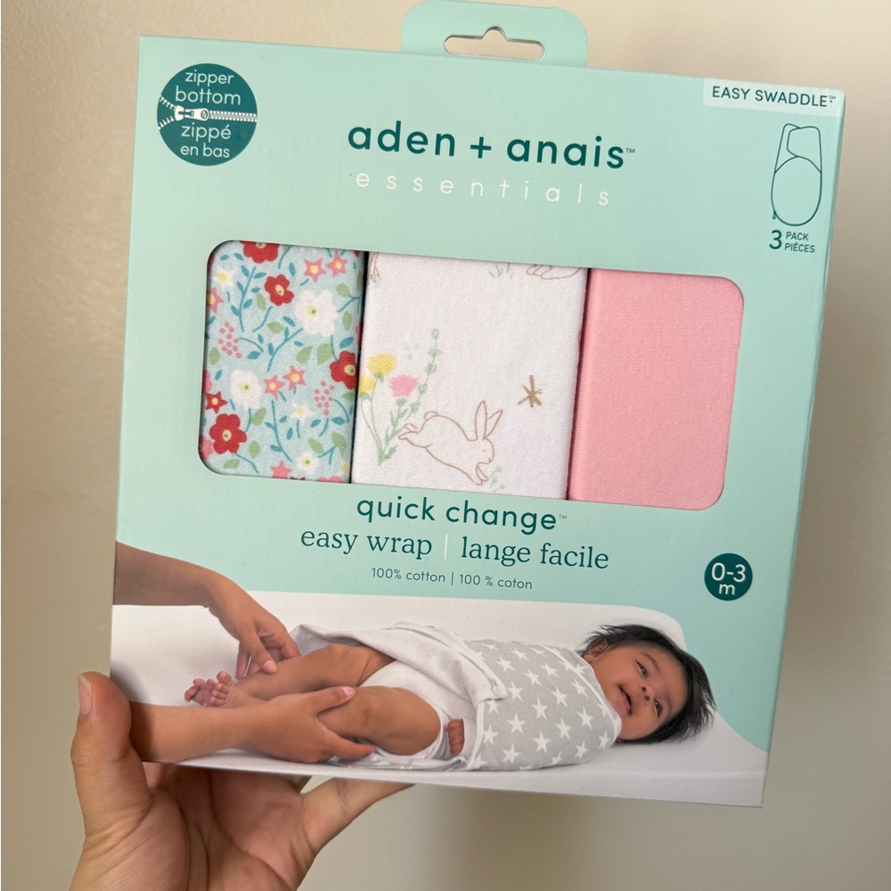aden + anais Floral and Bunny Swaddle Set
